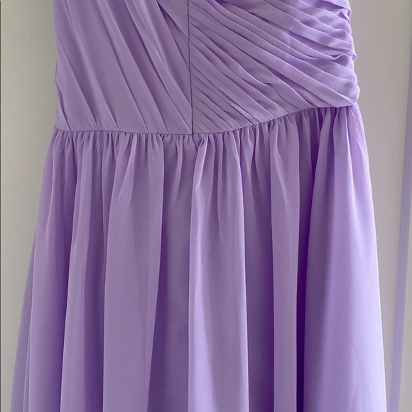 Lavender AW Bridal Knee Length Bridesmaid Dress - Picture 2 of 3
